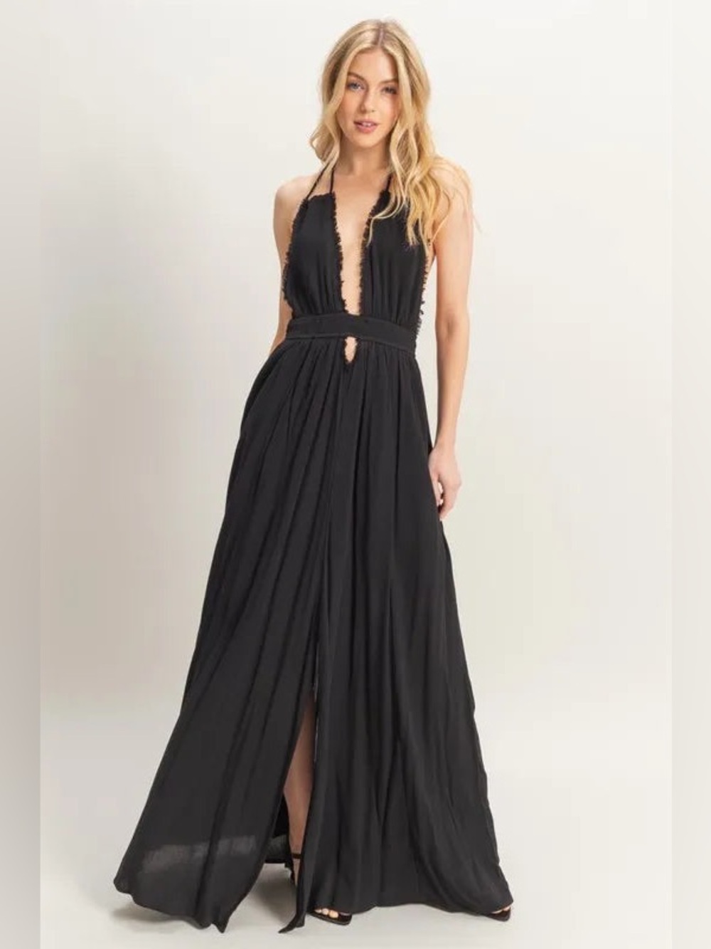 Boohoo Maxi Dress with Front Slit